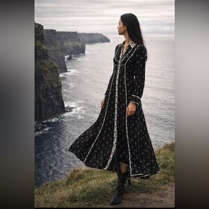 🌟LAST ONE🌟 RARE🌟Anthropologie NWT Long-Sleeve Midi Shirt Dress size S.